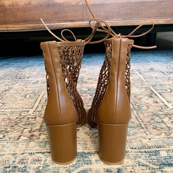 Gianvito Rossi Mesh Lace-Up Bootie - Picture 4 of 9